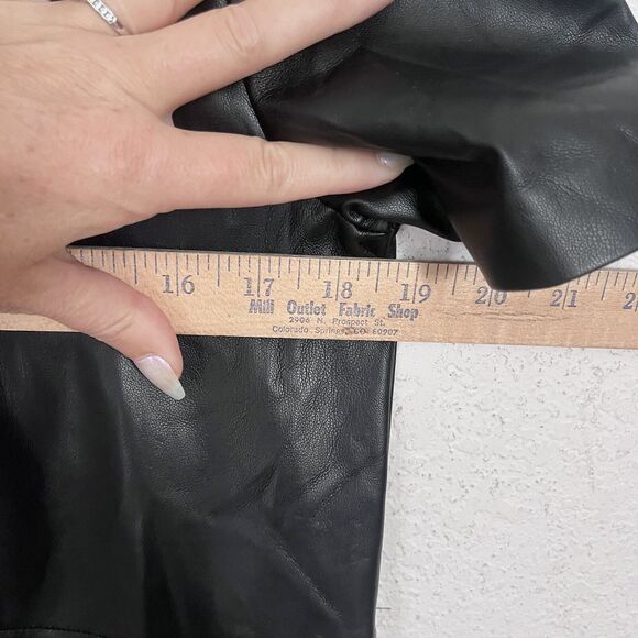 Z Supply London Faux Leather Mini Shift Dress Short Sleeve Black Esti. Sz Medium - Picture 8 of 10